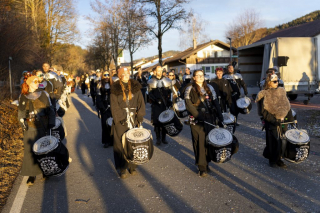 Trommlerzug Lindau- Aeschach e.V. auf dem eigenen 2. Dämmersprung (Faschingsumzug)